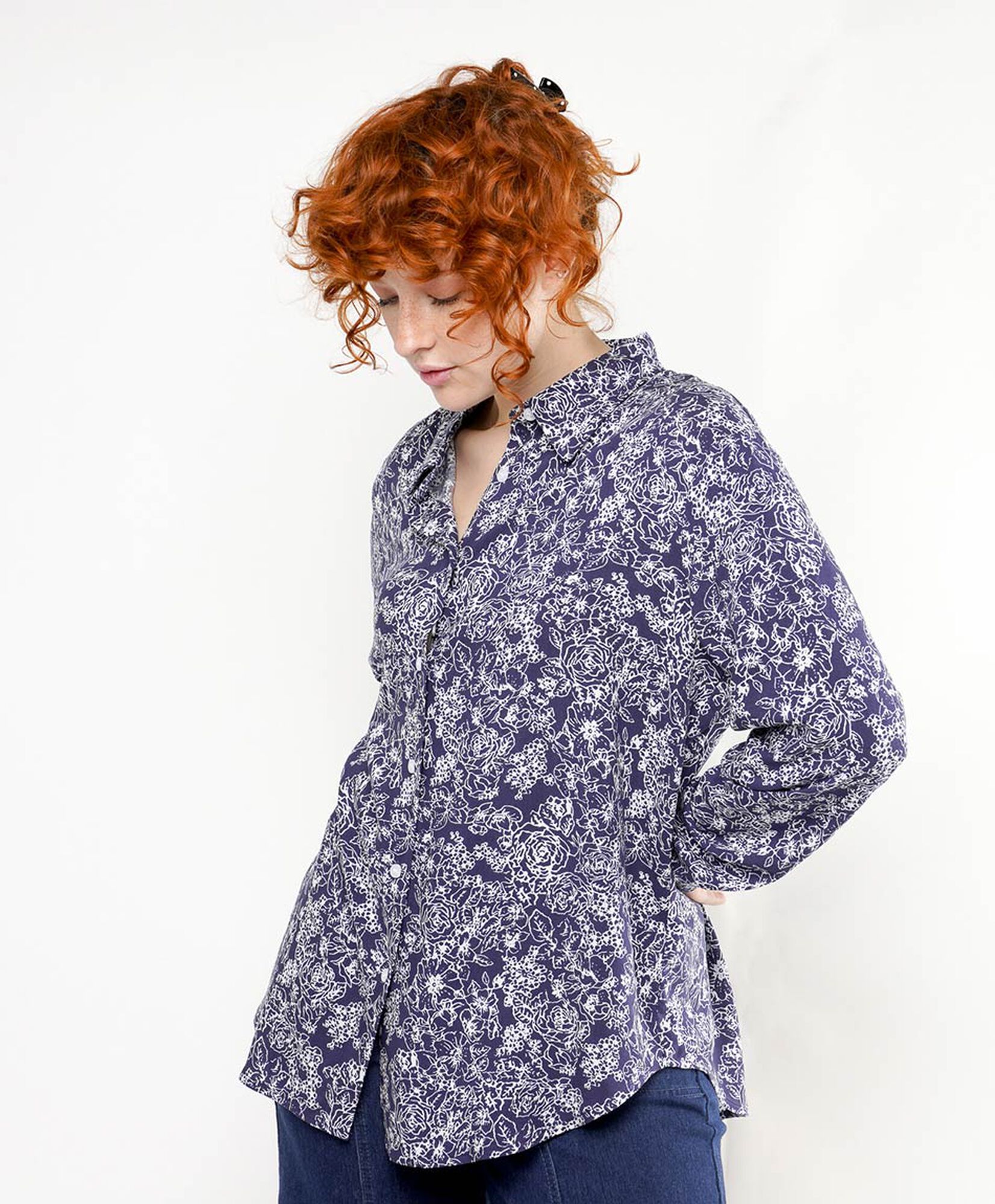 Blusa mujer estampado azul Blusa mujer estampado azul