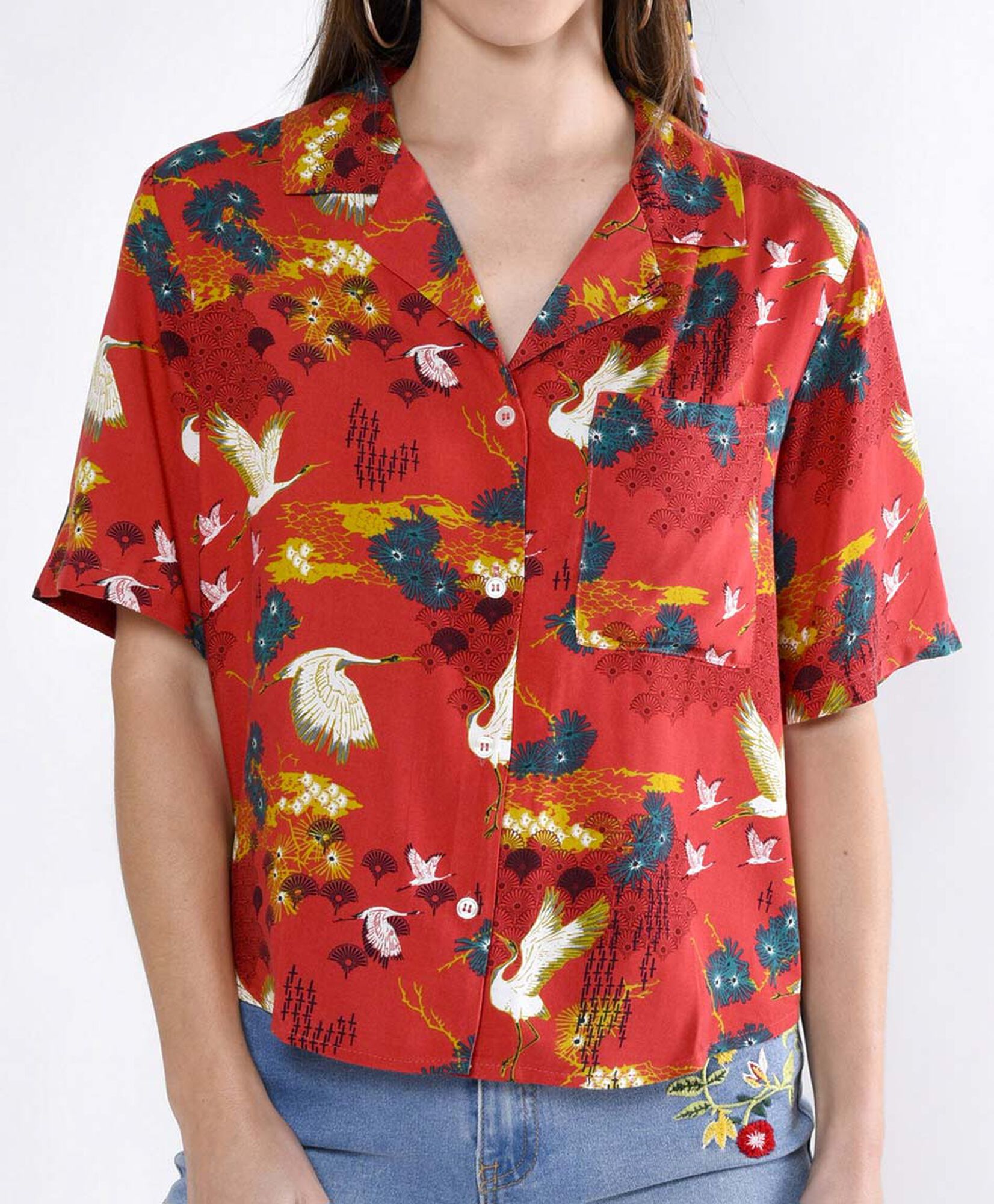 Blusa oversize manga corta Blusa oversize manga corta
