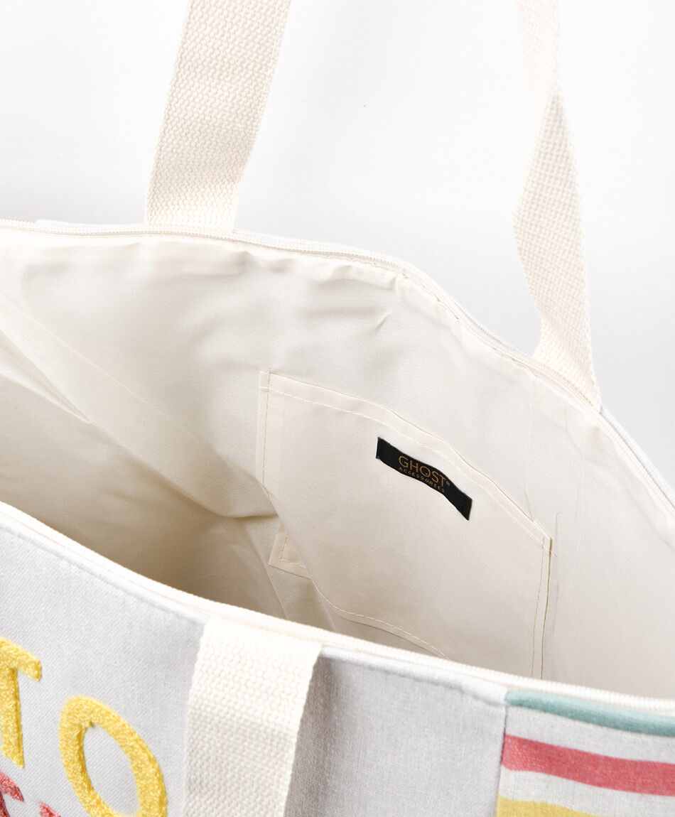 Bolso mujer playa rayas