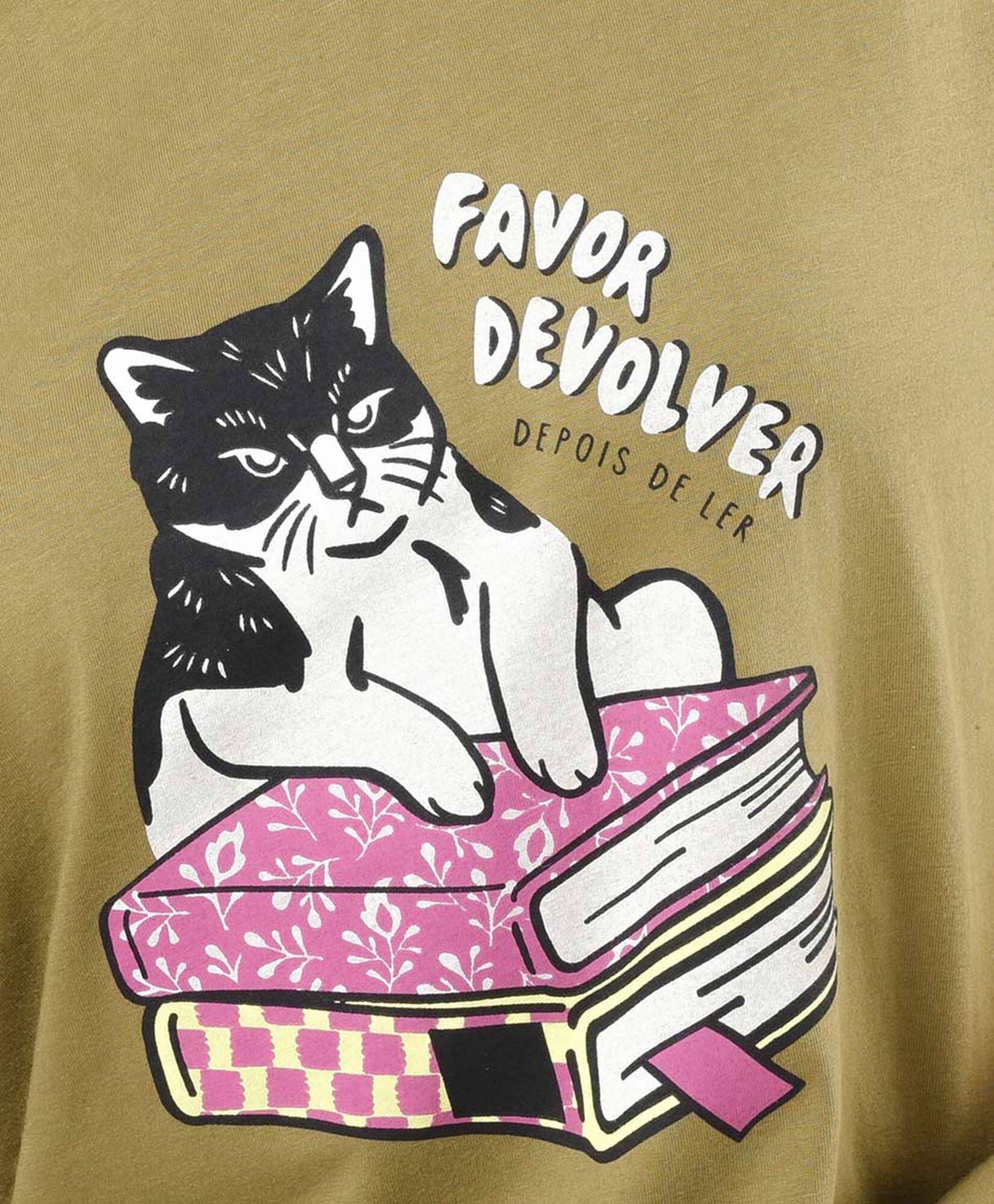 Polera mujer estampado gato Polera mujer estampado gato