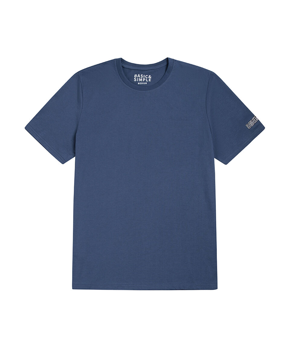 Polera hombre b&aacute;sica bordado manga