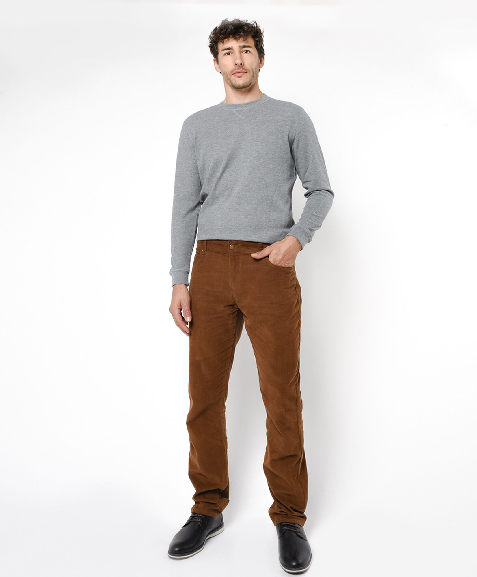 Pantalón hombre corderoy café Pantalón hombre corderoy café
