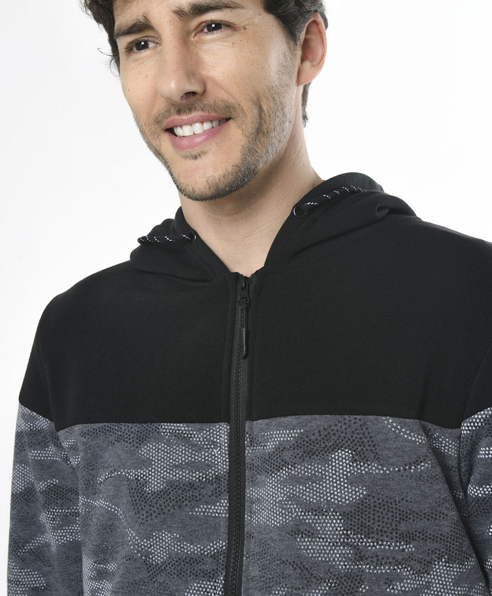 Polerón deportivo hombre franja camuflaje Polerón deportivo hombre franja camuflaje