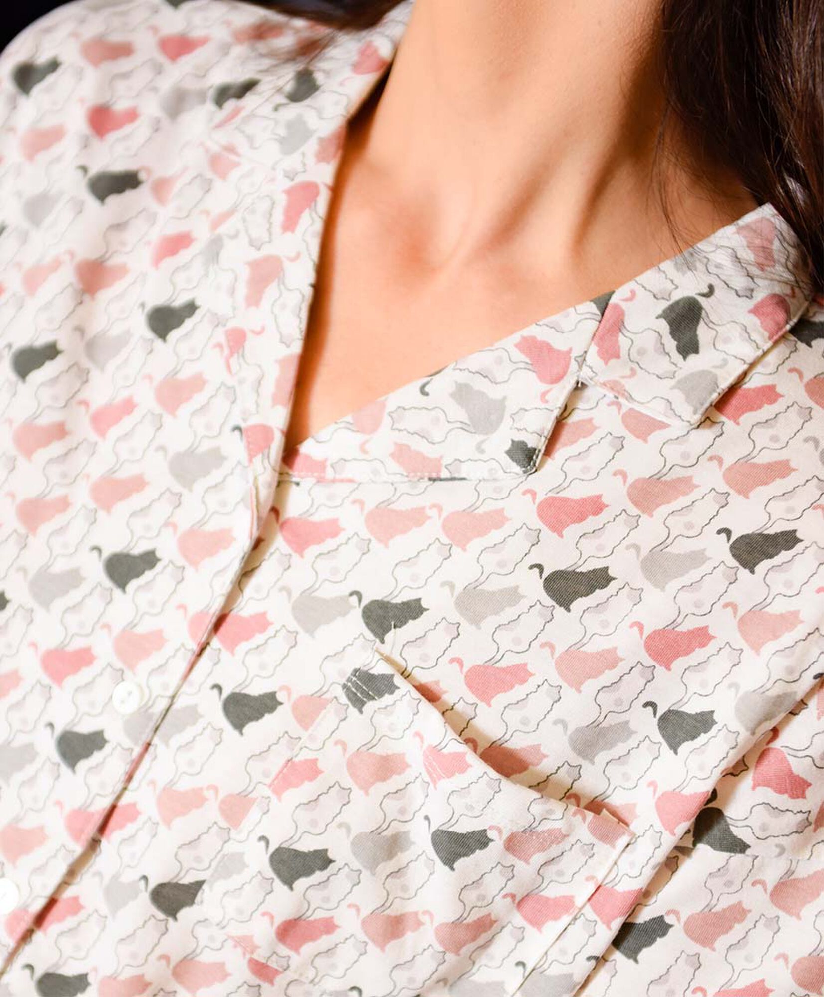 Pijama mujer estampado gatitos Pijama mujer estampado gatitos