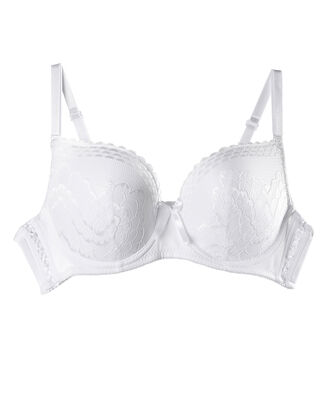 Sostén mujer liso mix push up escote en v