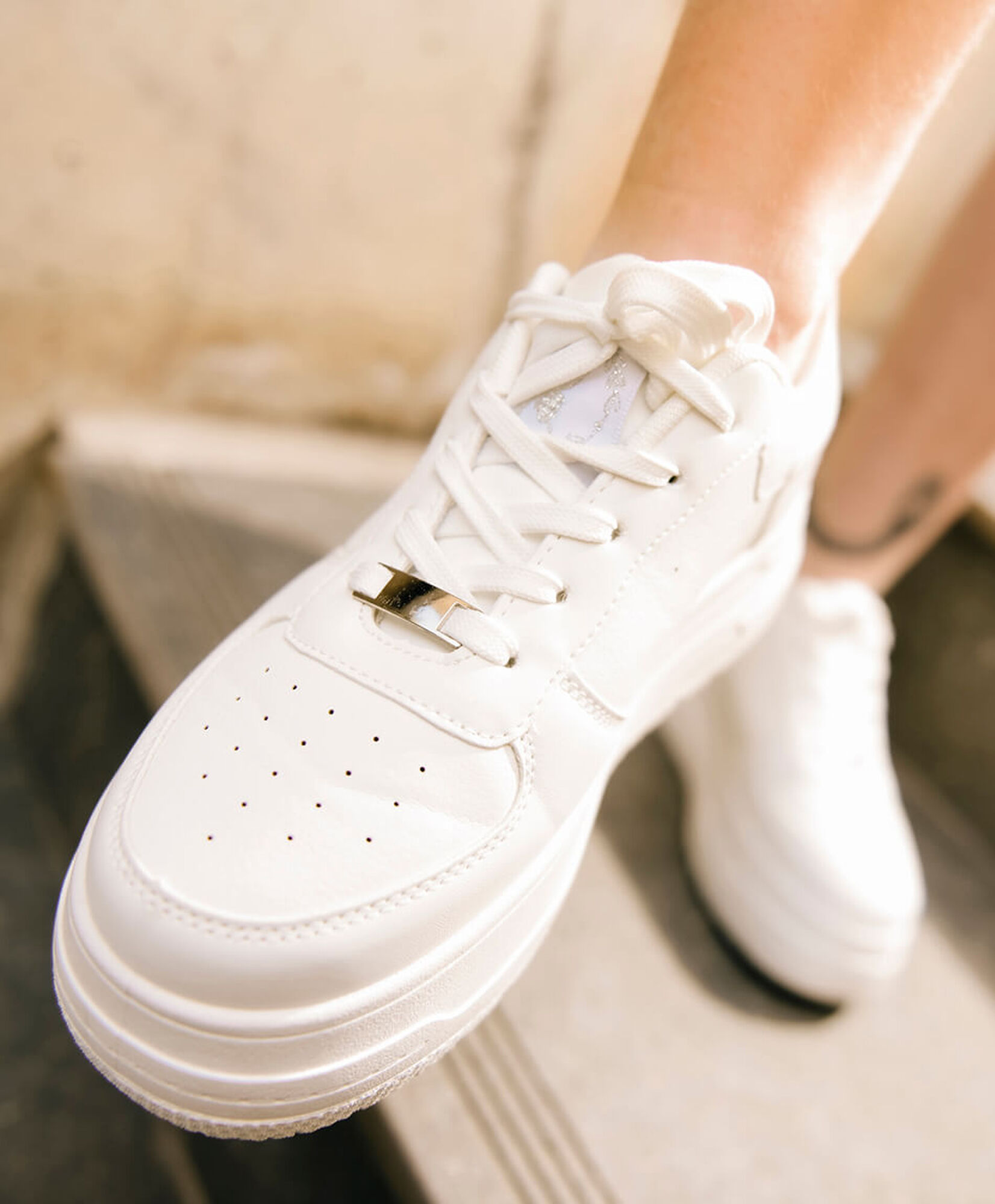 Zapatilla mujer plataforma TRICOT - Main Image