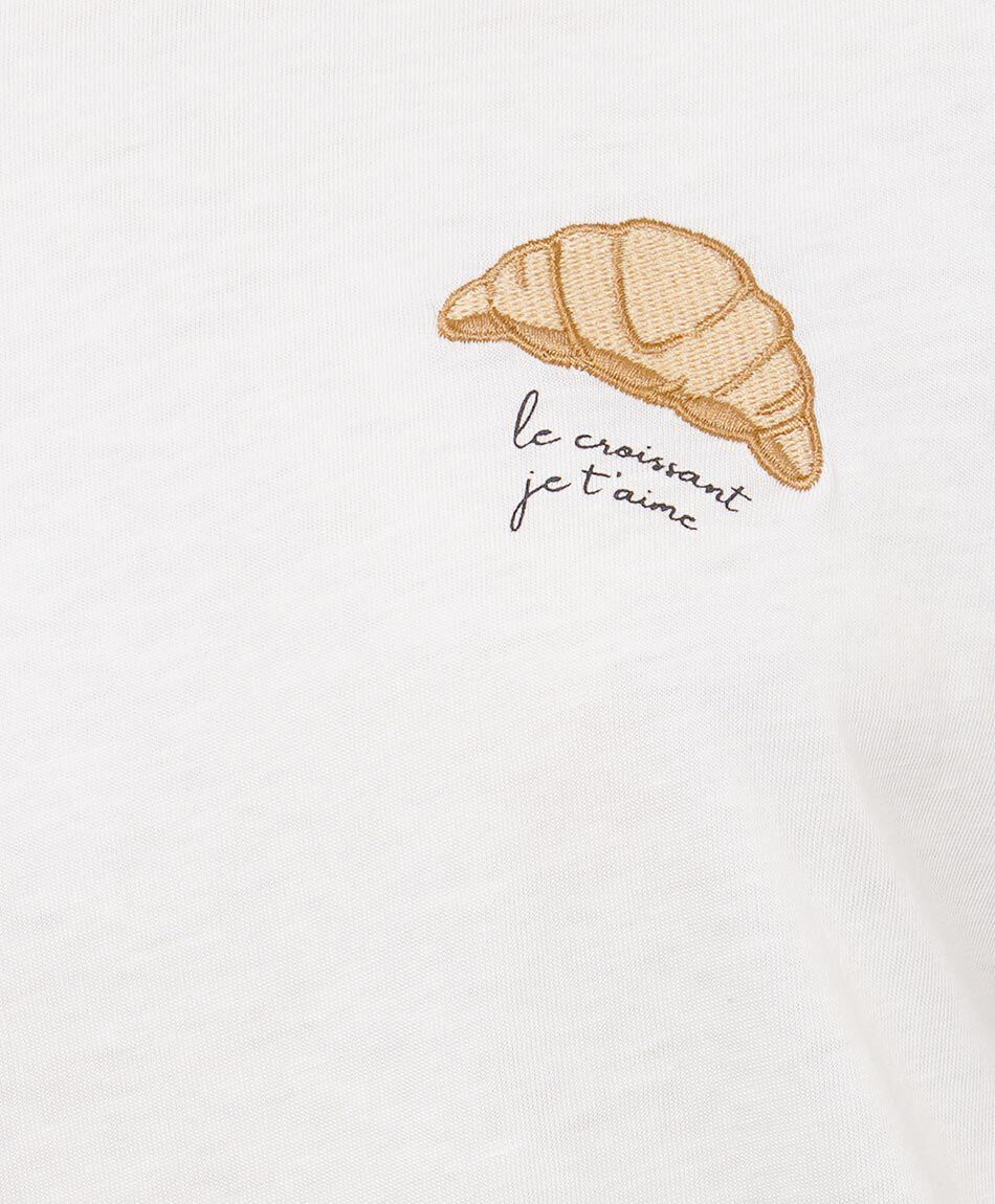 Polera mujer estampado croissant