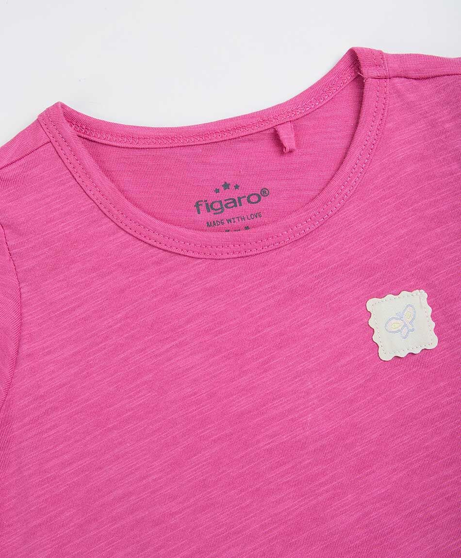Polera beb&eacute; basic fucsia