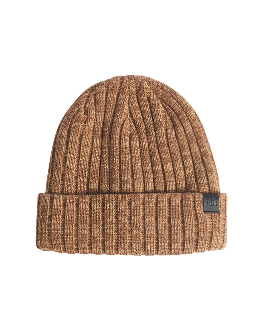 Gorro hombre textura caf&eacute;