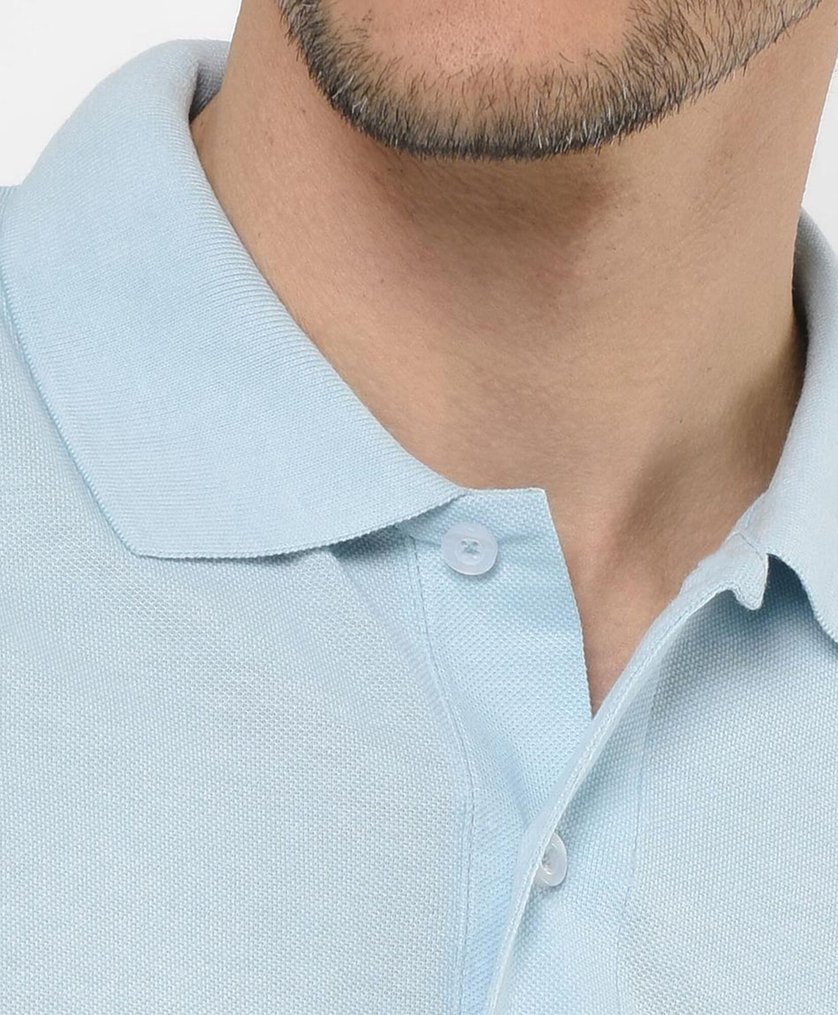 Polera hombre lisa cuello piqué Polera hombre lisa cuello piqué