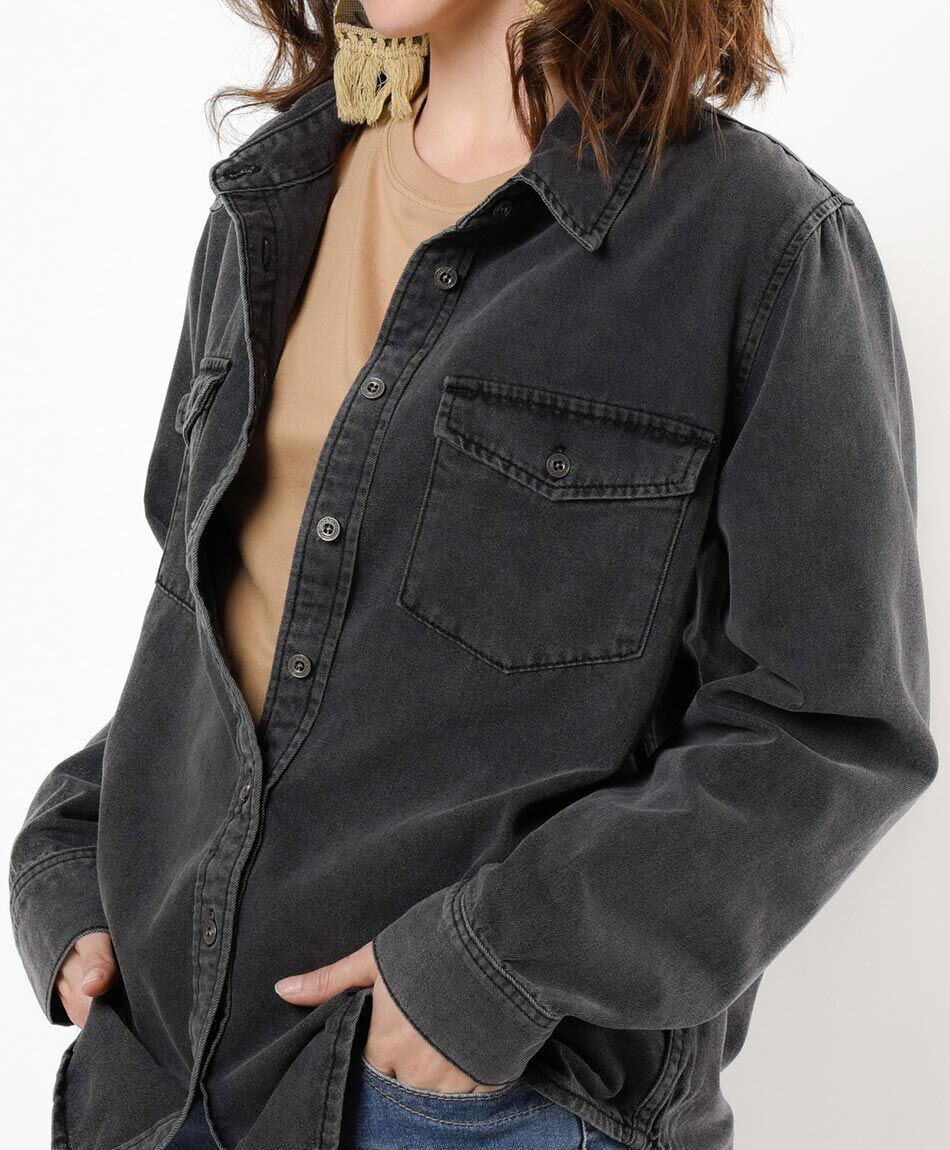 Blusa mujer denim dark