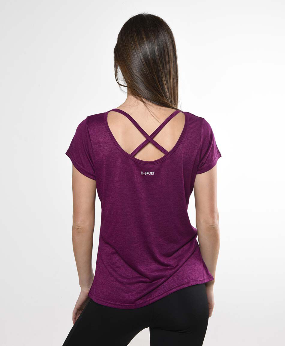 Polera deportiva manga corta cuello redondo