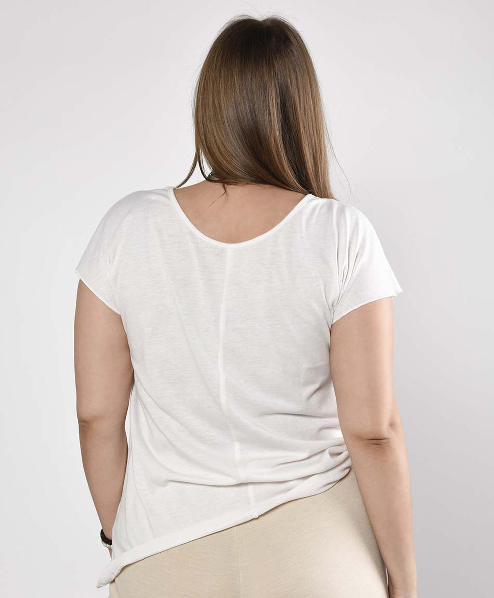 Polera manga mini cuello redondo Polera manga mini cuello redondo