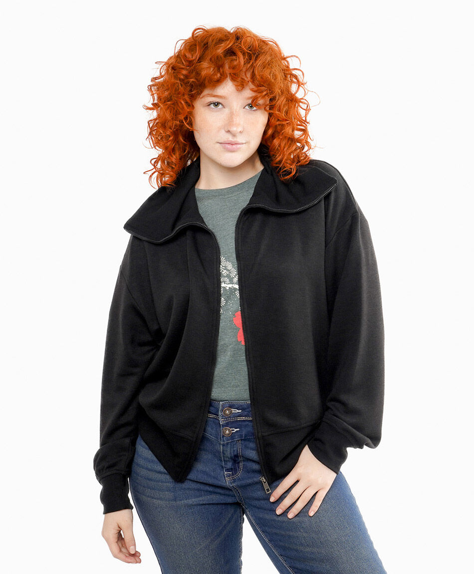 Poler&oacute;n mujer cuello largo black