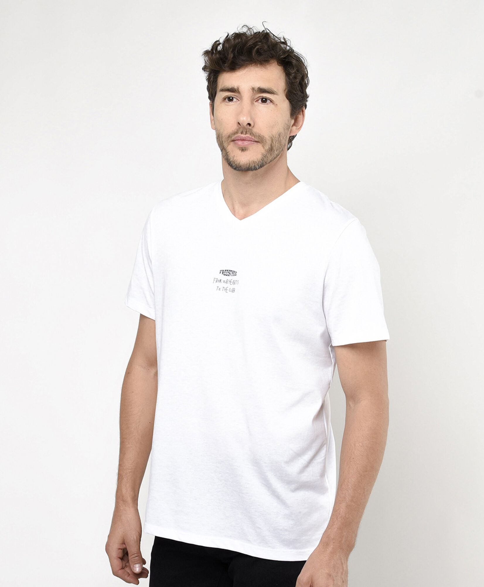 Polera hombre doble estampado freestyle Polera hombre doble estampado freestyle