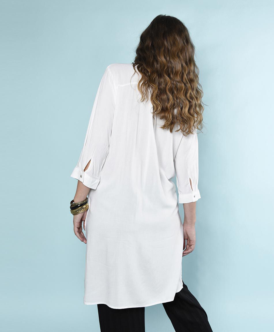 Blusa extralarga manga al codo