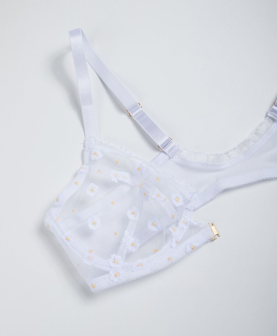 Sost&eacute;n mujer transparente blanco