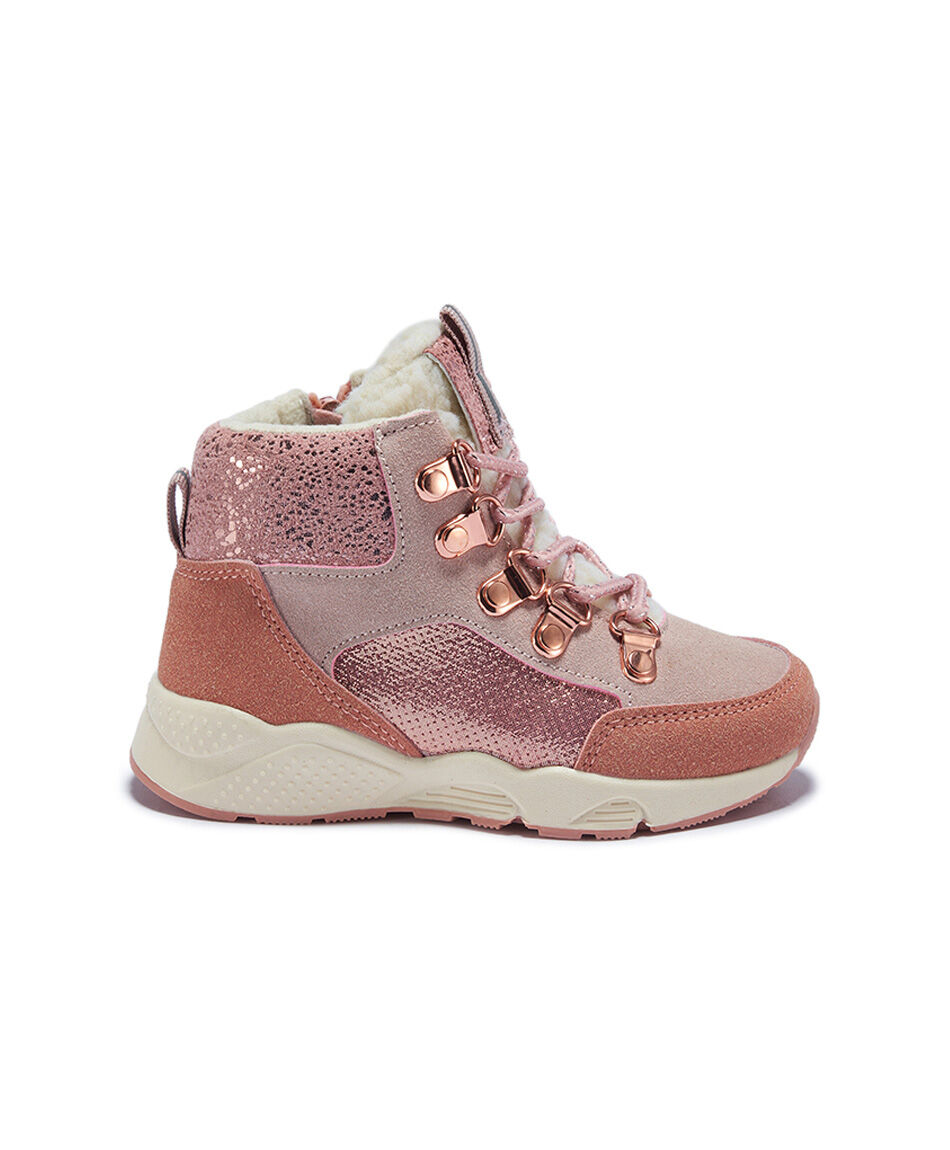 Bota ni&ntilde;a pink forrada