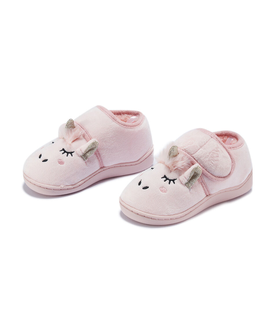PANTUFLA VELCRO UNICORNIO