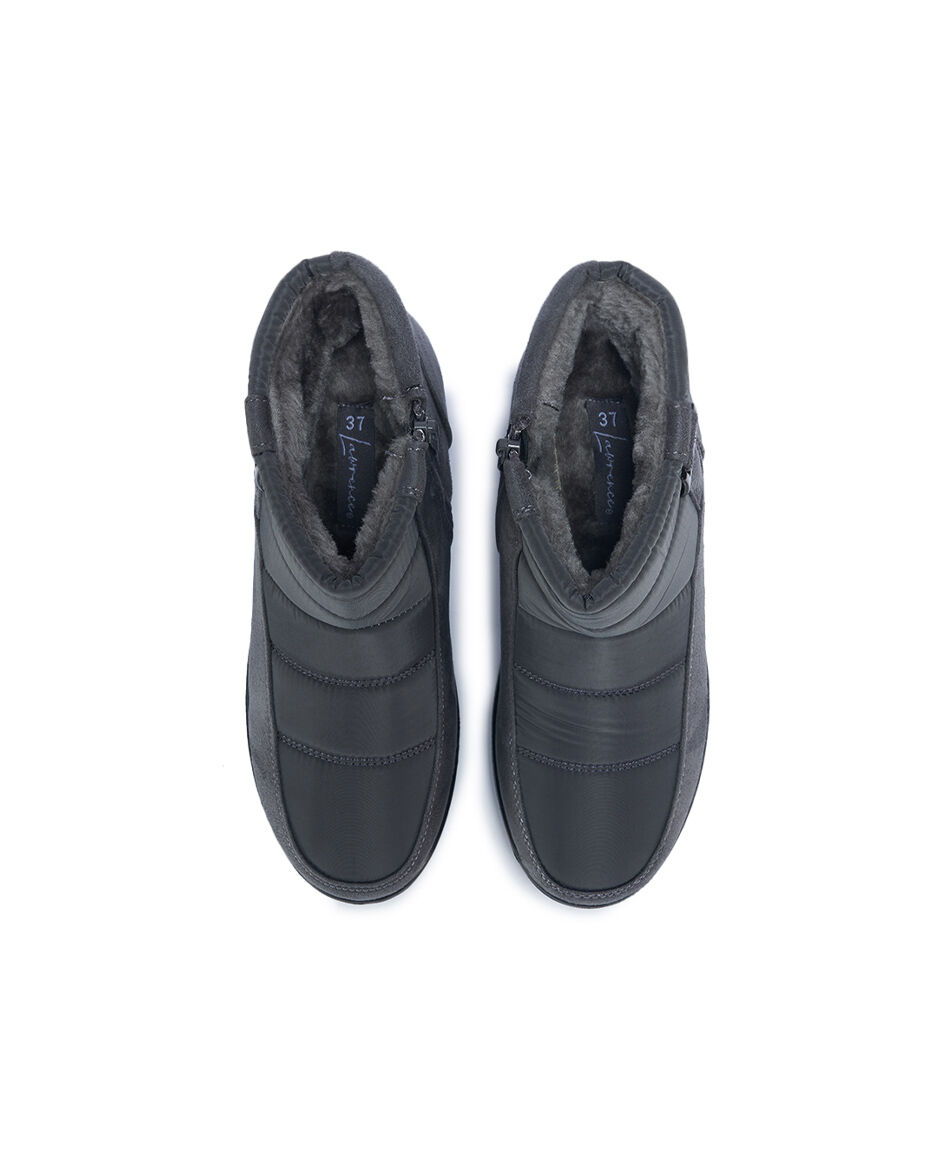 Bot&iacute;n mujer parka hebilla gris