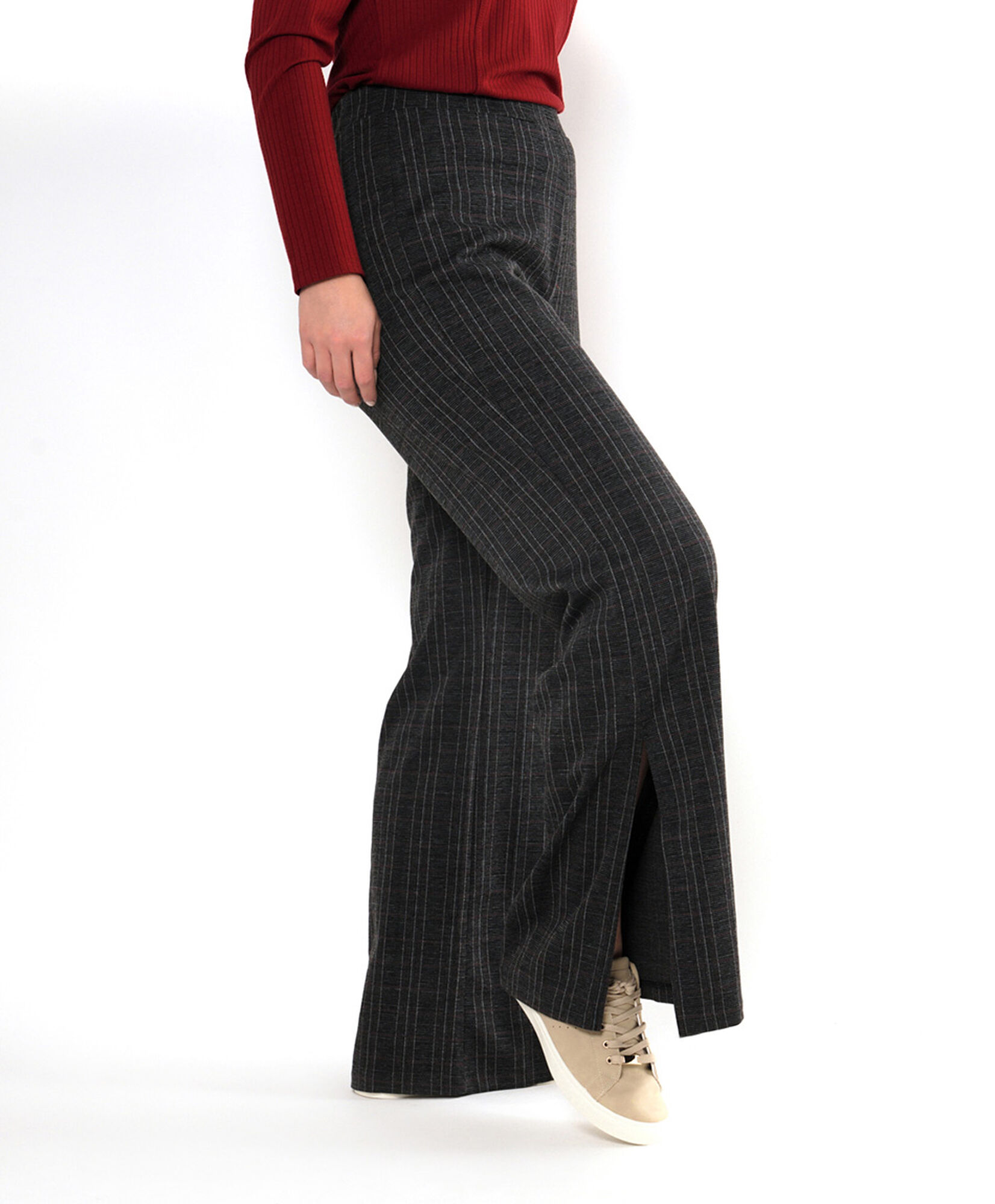 Pantalón mujer escocés basta abierta Pantalón mujer escocés basta abierta