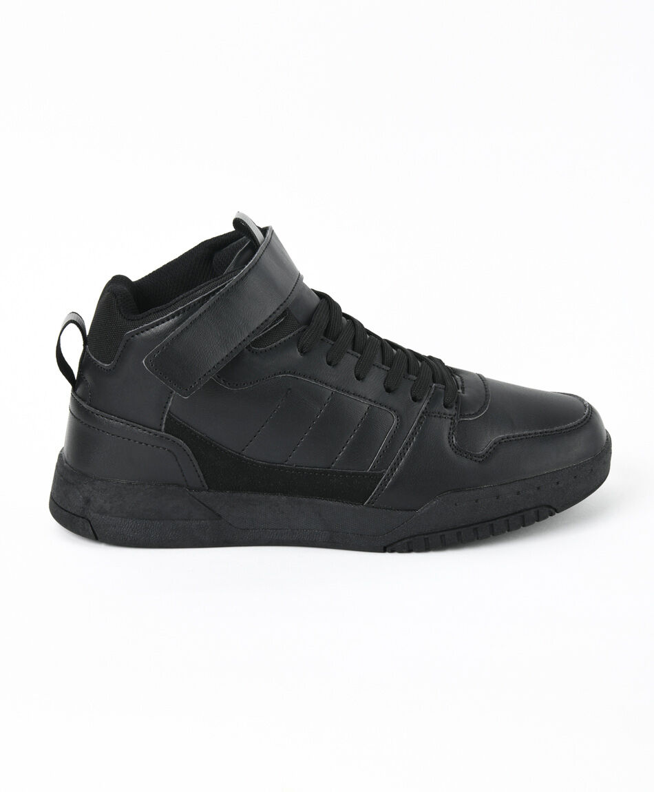 Zapatilla escolar ca&ntilde;a alta velcro