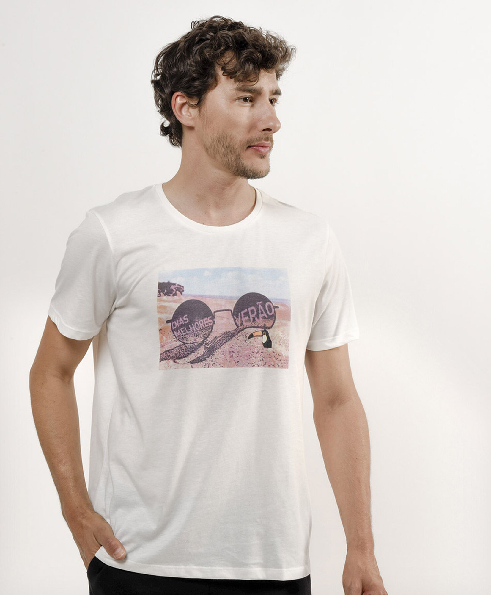 Polera hombre estampado lentes Polera hombre estampado lentes