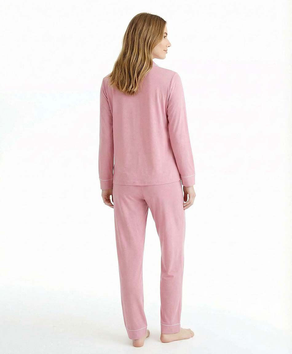 Pijama mujer camisero pink