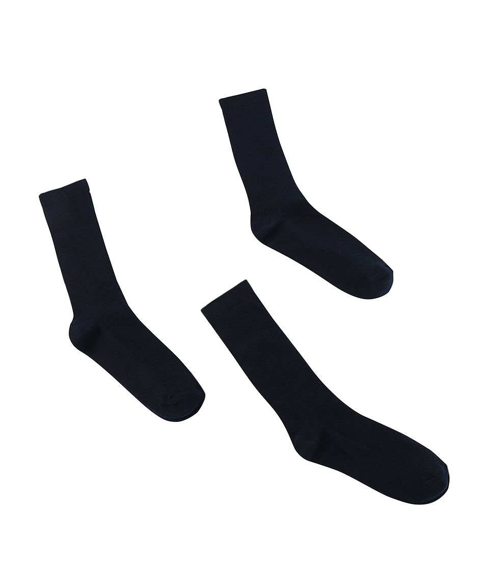 Pack 3 calcetines escolar azul navy