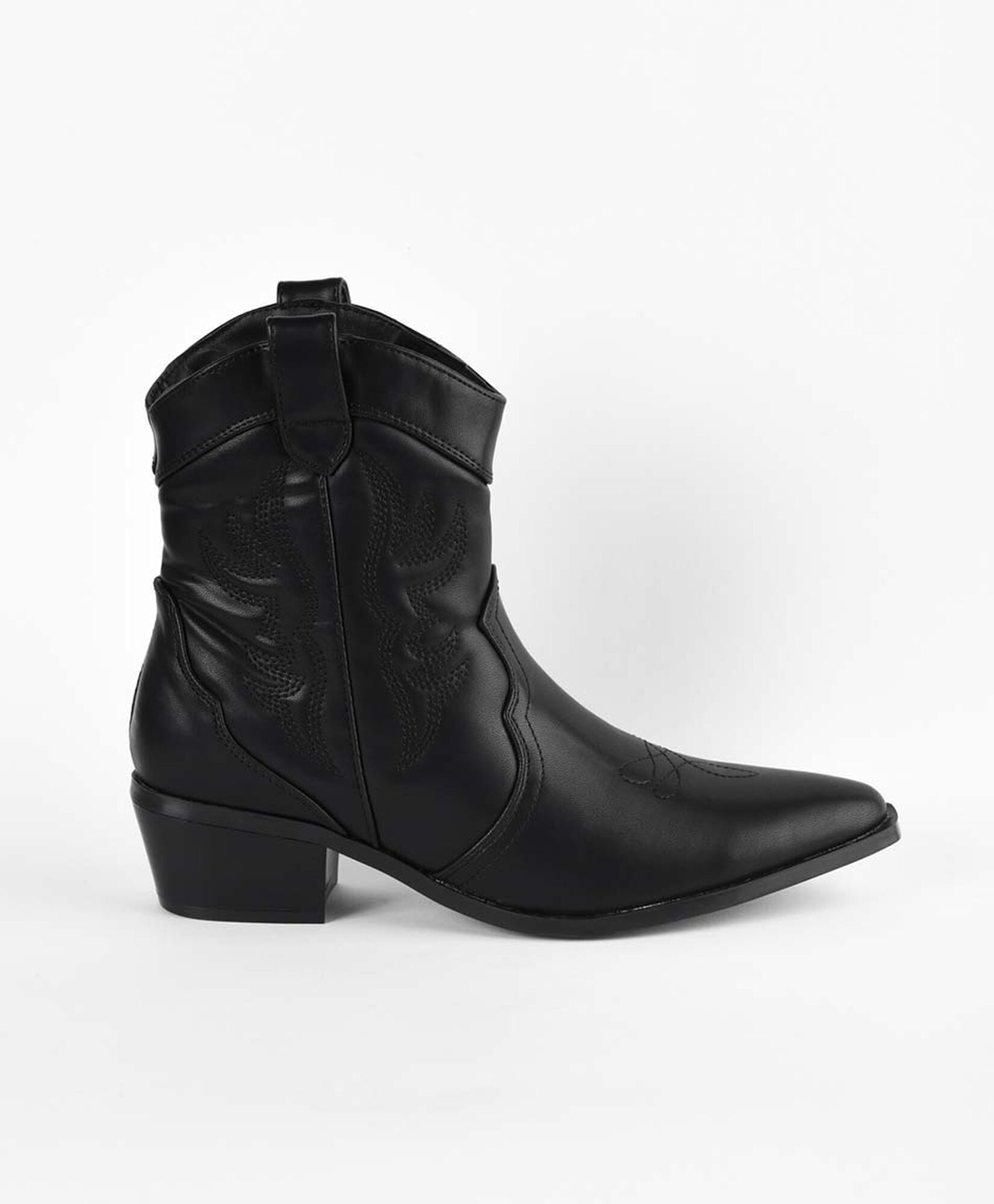 Bota mujer vaquera corta taco cuadrado Bota mujer vaquera corta taco cuadrado
