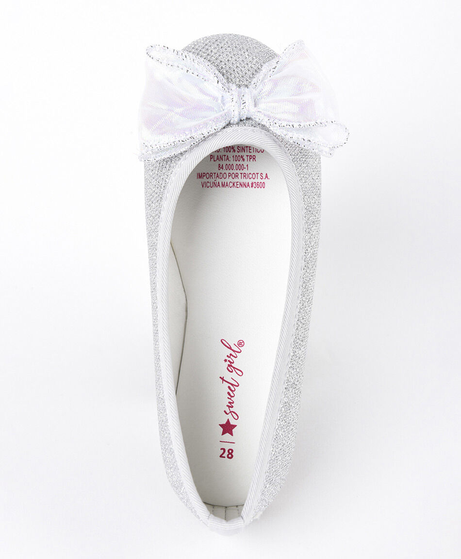 Ballerina infantil brillos y lazo