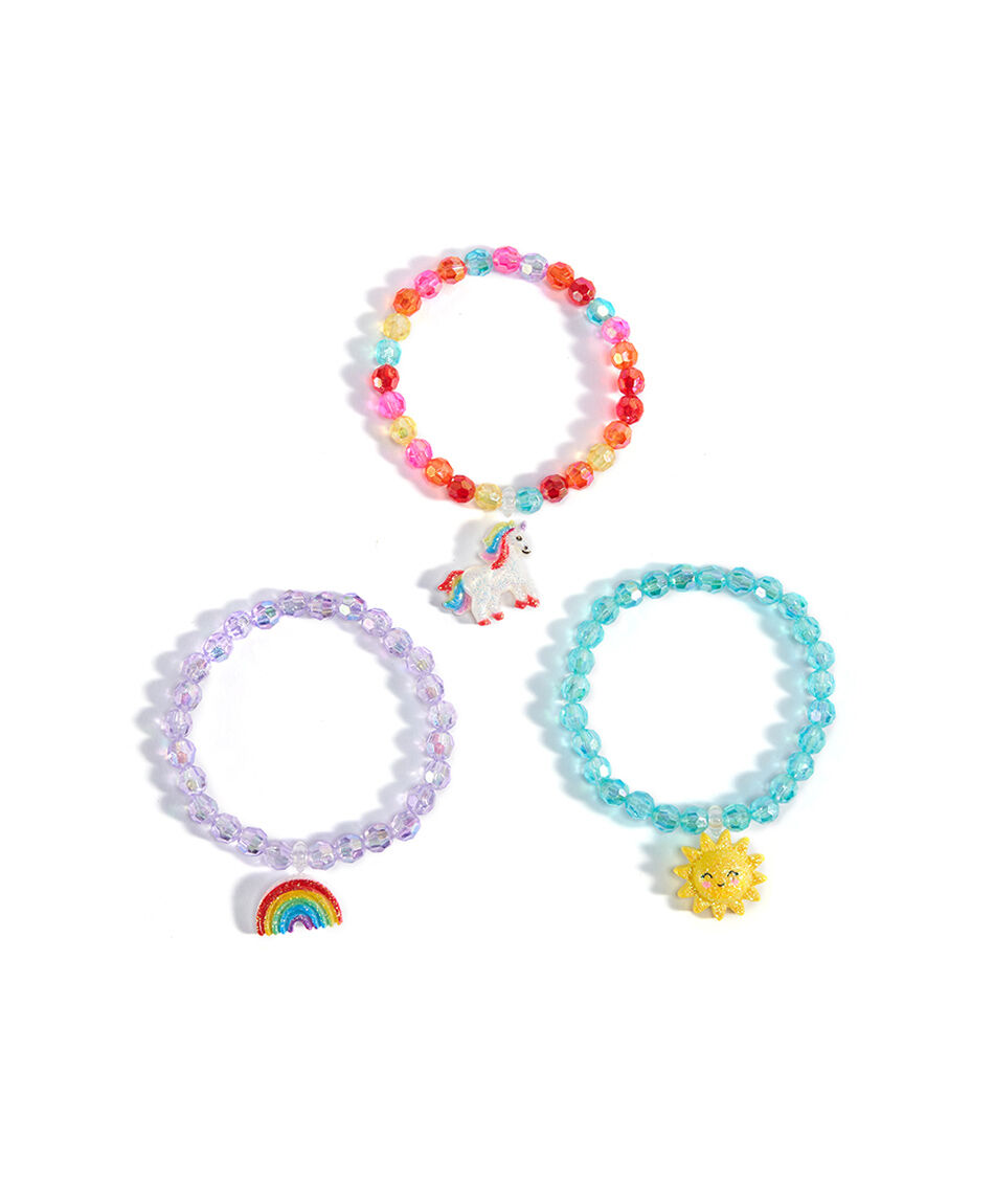 Set 3 pulseras infantil figuras