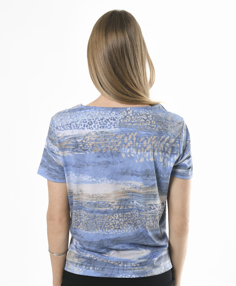 Polera mujer estampado tachas