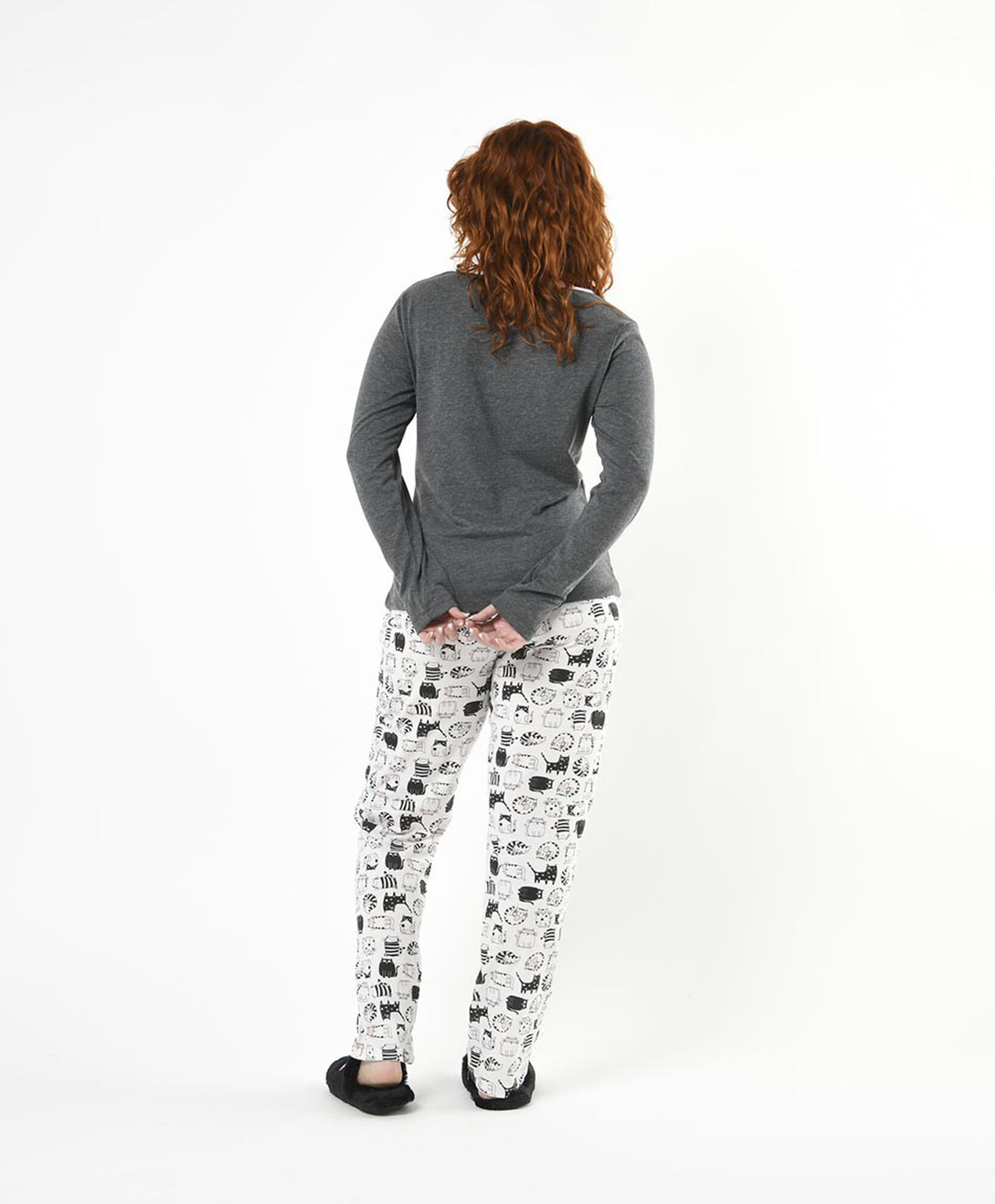 Pijama mujer estampado gato Pijama mujer estampado gato