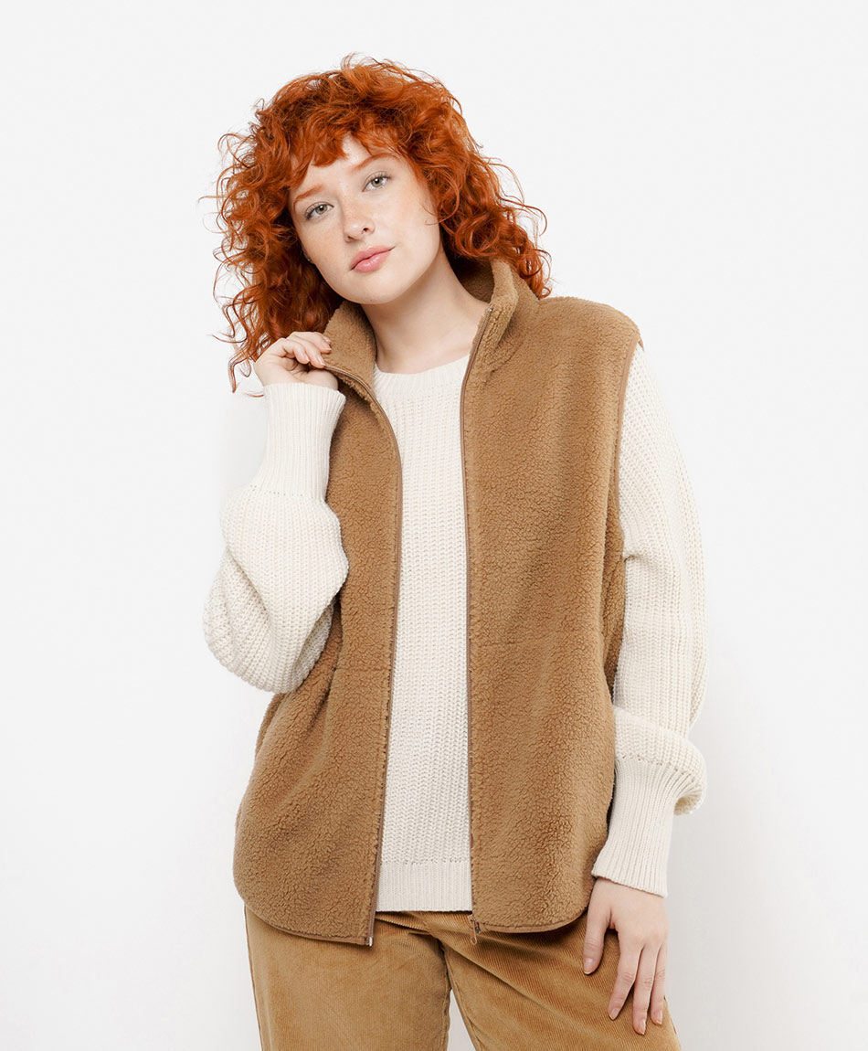 Polar mujer vest cierre