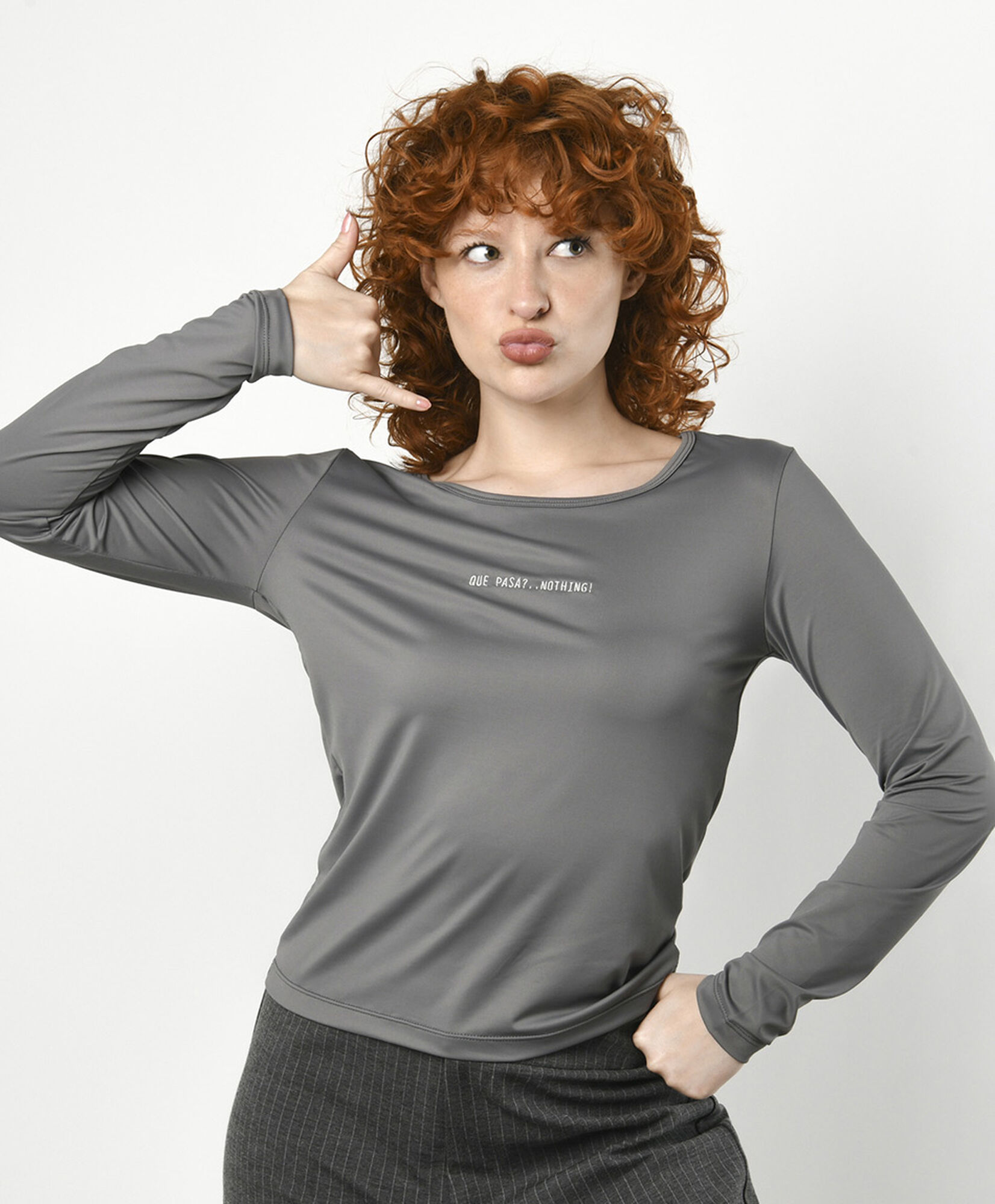 Polera mujer mini frase Polera mujer mini frase