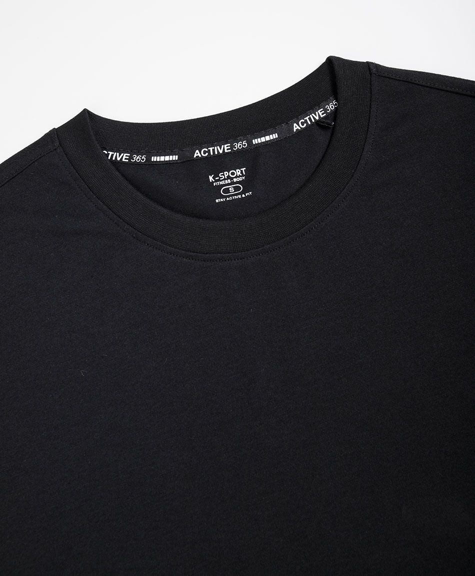 Polera deportiva mujer lisa negra