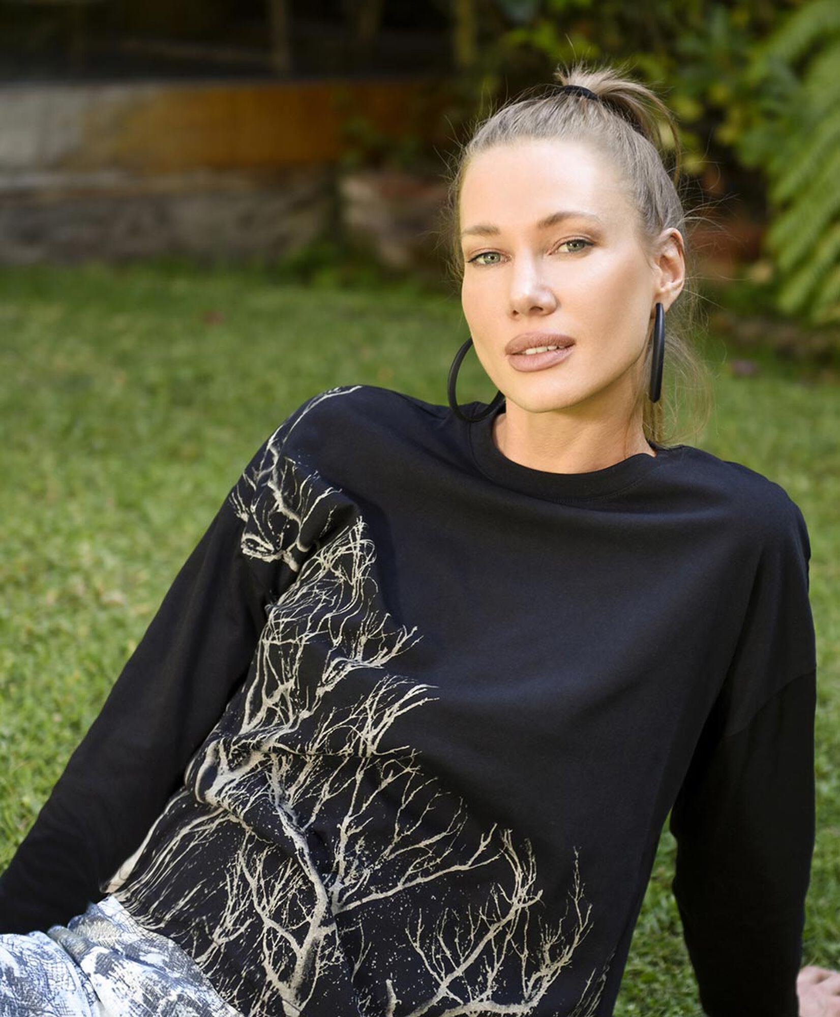 Polera mujer estampada manga larga Polera mujer estampada manga larga