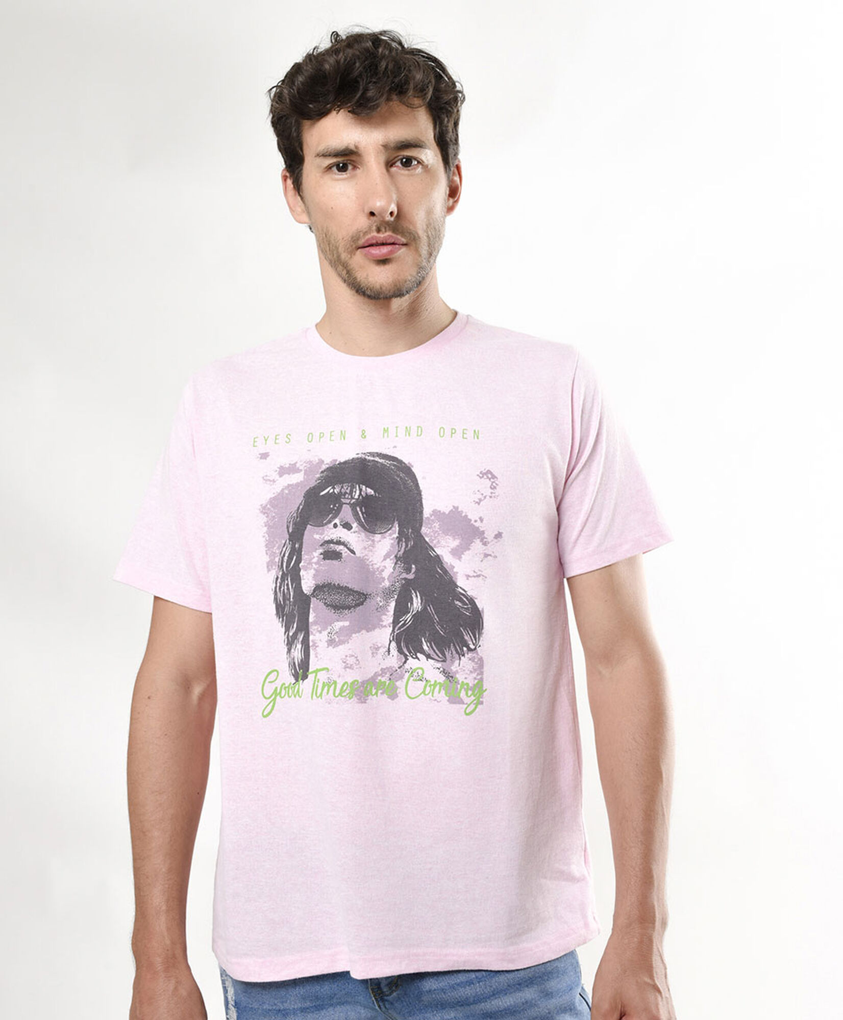 Polera hombre open mind jaspeada Polera hombre open mind jaspeada