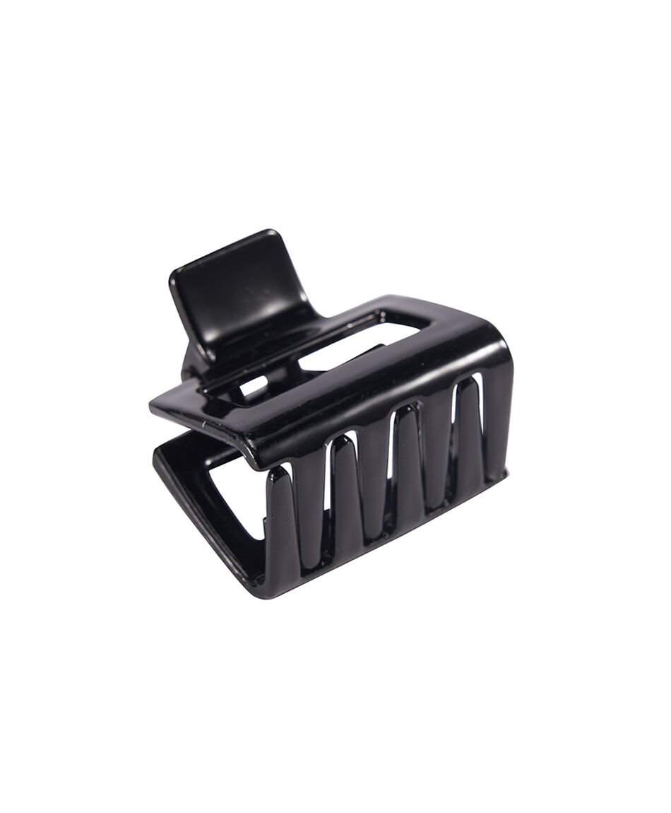 Set 3 pinza mujer rectangular negra