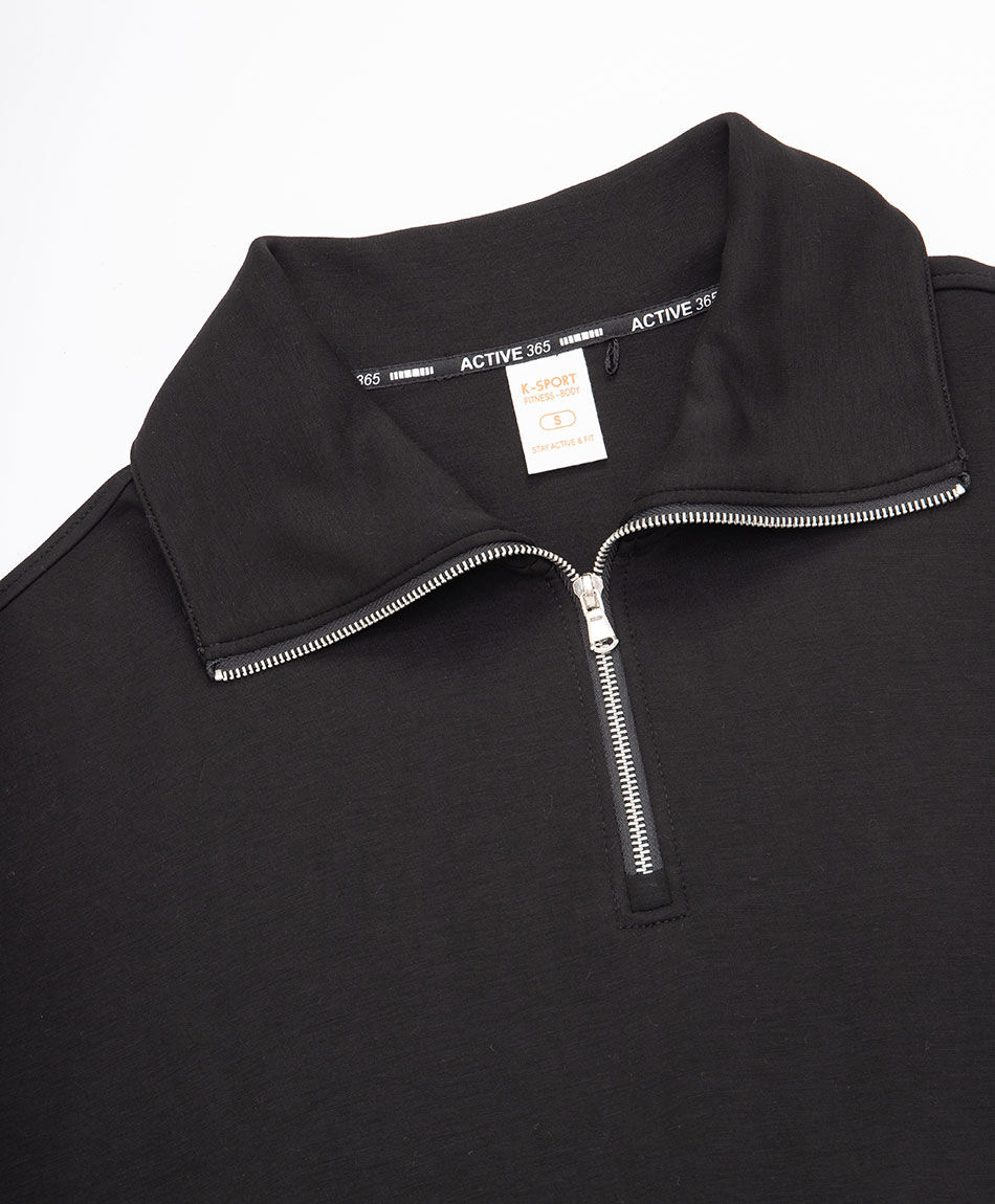 Poler&oacute;n deportivo mujer cierre medio black