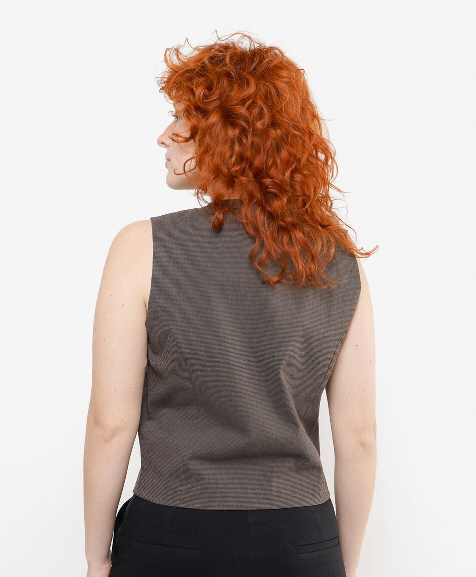 Vest mujer botones dorados