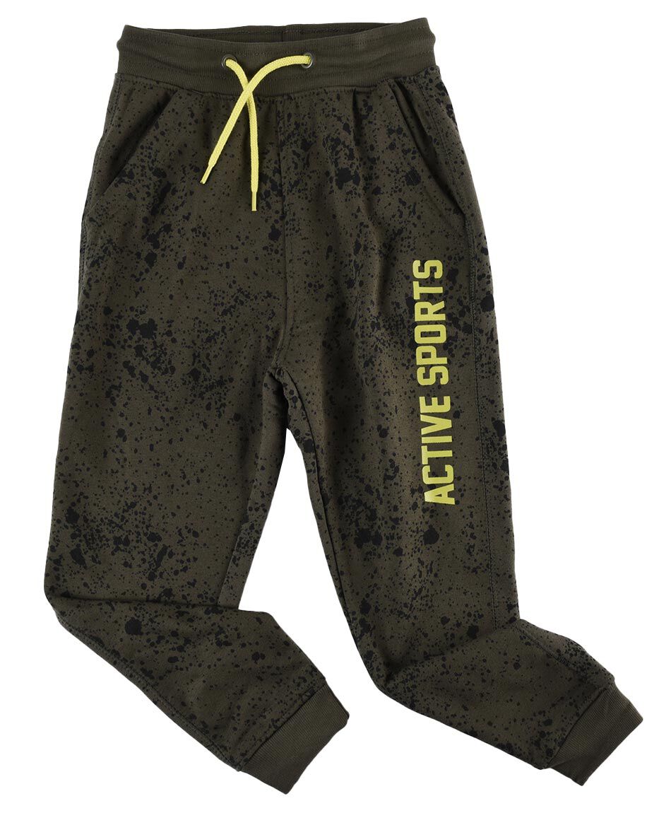 Pantal&oacute;n de buzo pitillo estampado