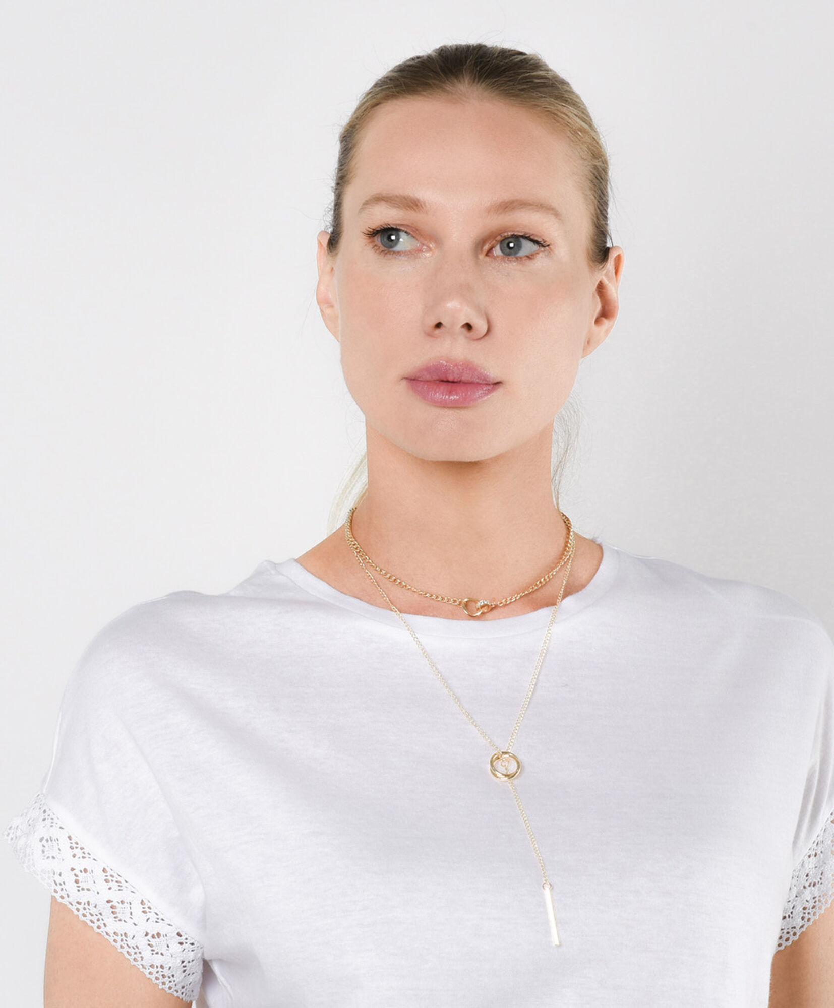 Collar mujer dorado doble Collar mujer dorado doble