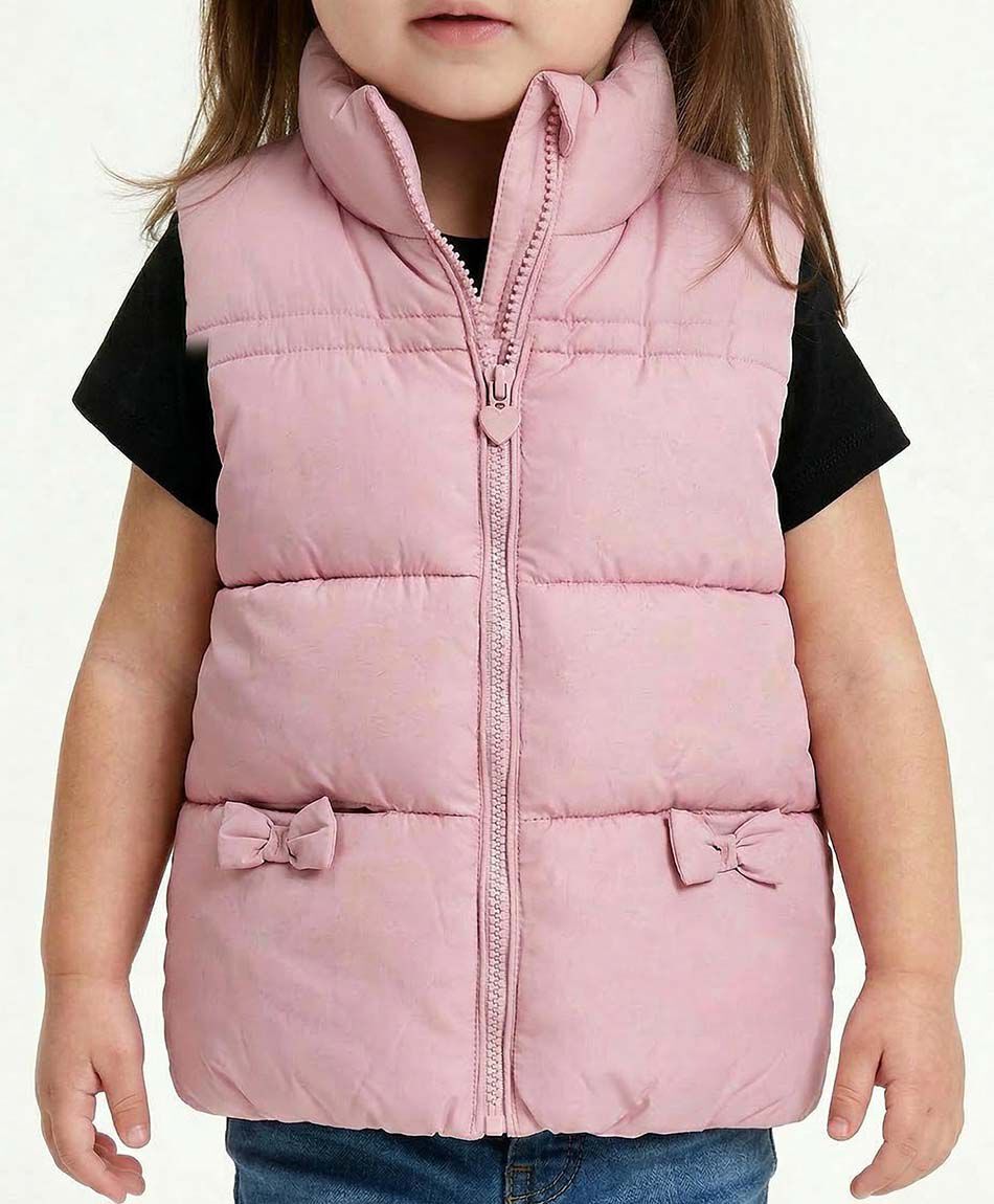 Parka beb&eacute; sin mangas rose