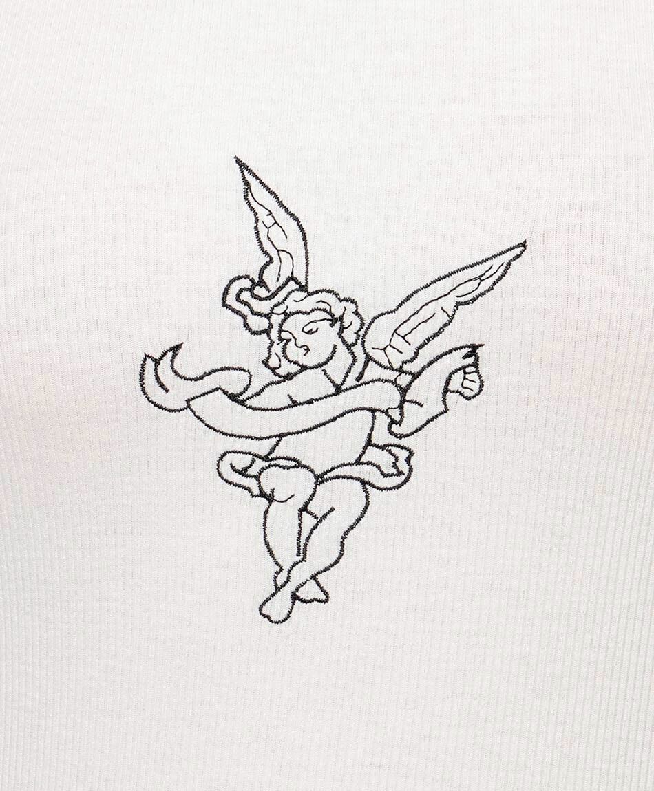 Polera mujer &aacute;ngel bordado