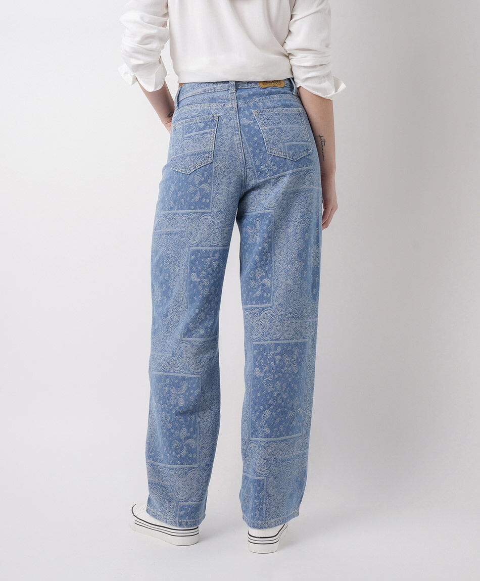 Jeans mujer wide leg estampados