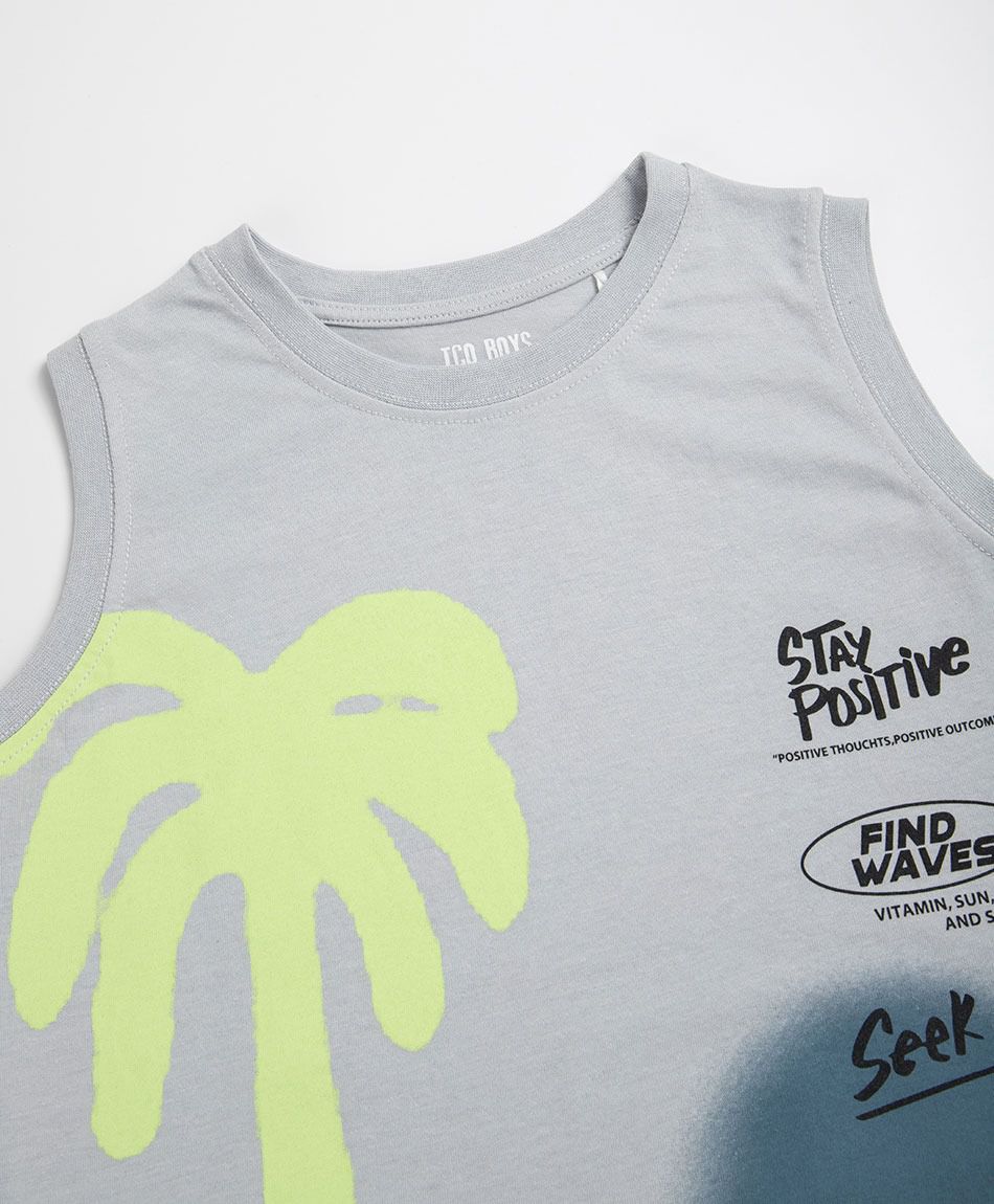 Polera ni&ntilde;o palmera