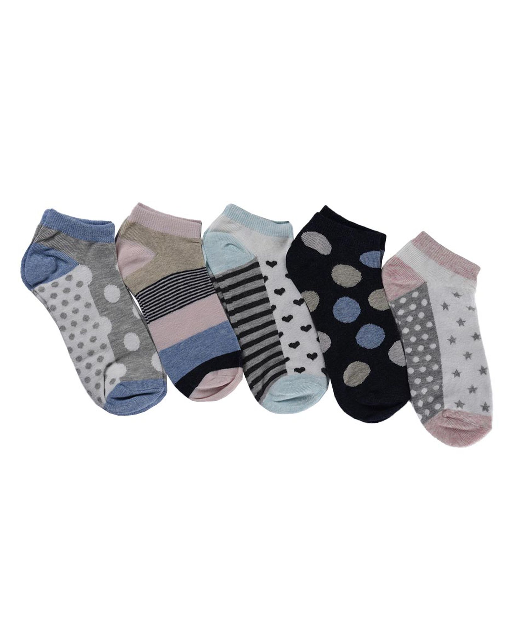 Calcetines hasta los tobillos diseños x 5 pares Calcetines hasta los tobillos diseños x 5 pares