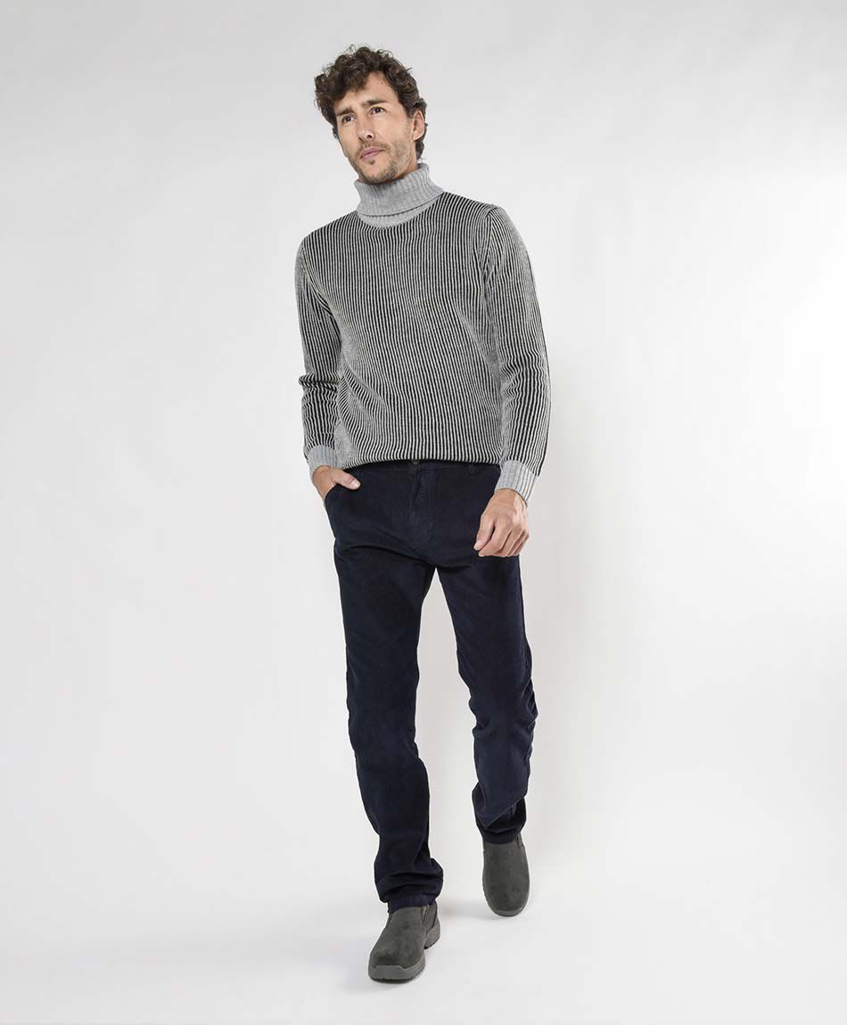 Pantal&oacute;n hombre corderoy azul